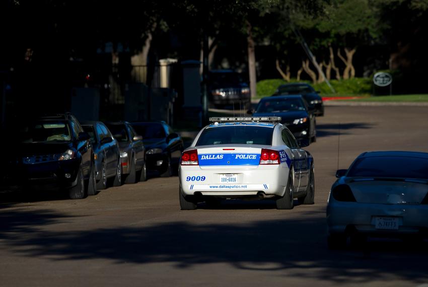 A Dallas police car on patrol.