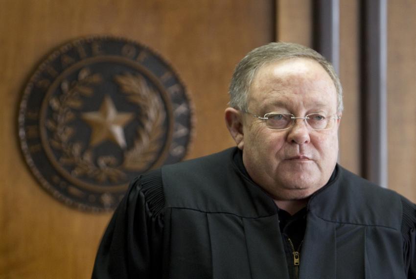 District Court Judge John Dietz of Austin is shown in his courtroom on Feb. 4, 2013, before he ruled that the state's school finance system was unconstitutional.